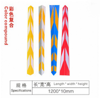 Protection d'angle de sécurité en plastique réfléchissant anti-collision en forme de L personnalisée pour les installations routières, les parkings, les garages, montage mural