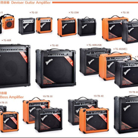 Amplificateur de guitare électrique chinois en gros Deviser YX-TG-25w 25W Orange/Noir 8 pouces avec divers accessoires