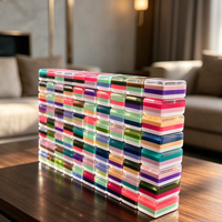 Tuiles de Mahjong Américaines Premium 4 couches, couleurs mélangées, mini-set en acrylique pour jeu manuel, usage occasionnel et domestique