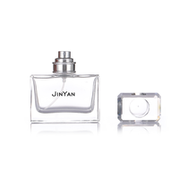 Bouteille de parfum de fabrication vide en verre de forme carrée de haute qualité personnaliser le logo avec le pulvérisateur de brouillard d'atomiseur