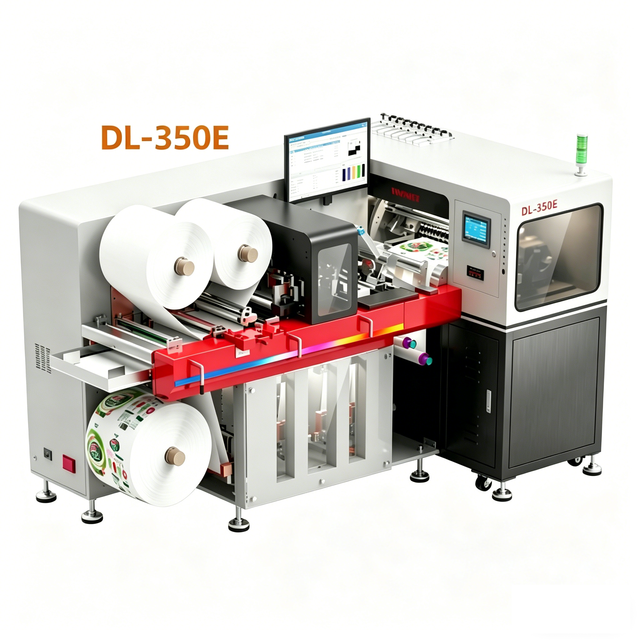 Factory Price Automatic ALL in One Labeling Machine 2 Printheads Digital Label Printer