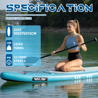 Planche à pagaie gonflable de 10 pieds, planche SUP tout usage avec une conception large et stable pour le camping, la pêche, les voyages, les lacs et les rivières