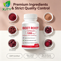Capsules de racine de betterave en gros d'usine 1200mg Poudre de racine de betterave Soutien naturel aux vitamines pour adultes Performance Énergie Antioxydants