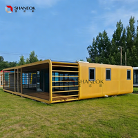 Cabane de luxe Apple de 40 pieds, maison préfabriquée modulaire mobile, villa moderne avec garantie d'un an pour Airbnb, glamping, resort
