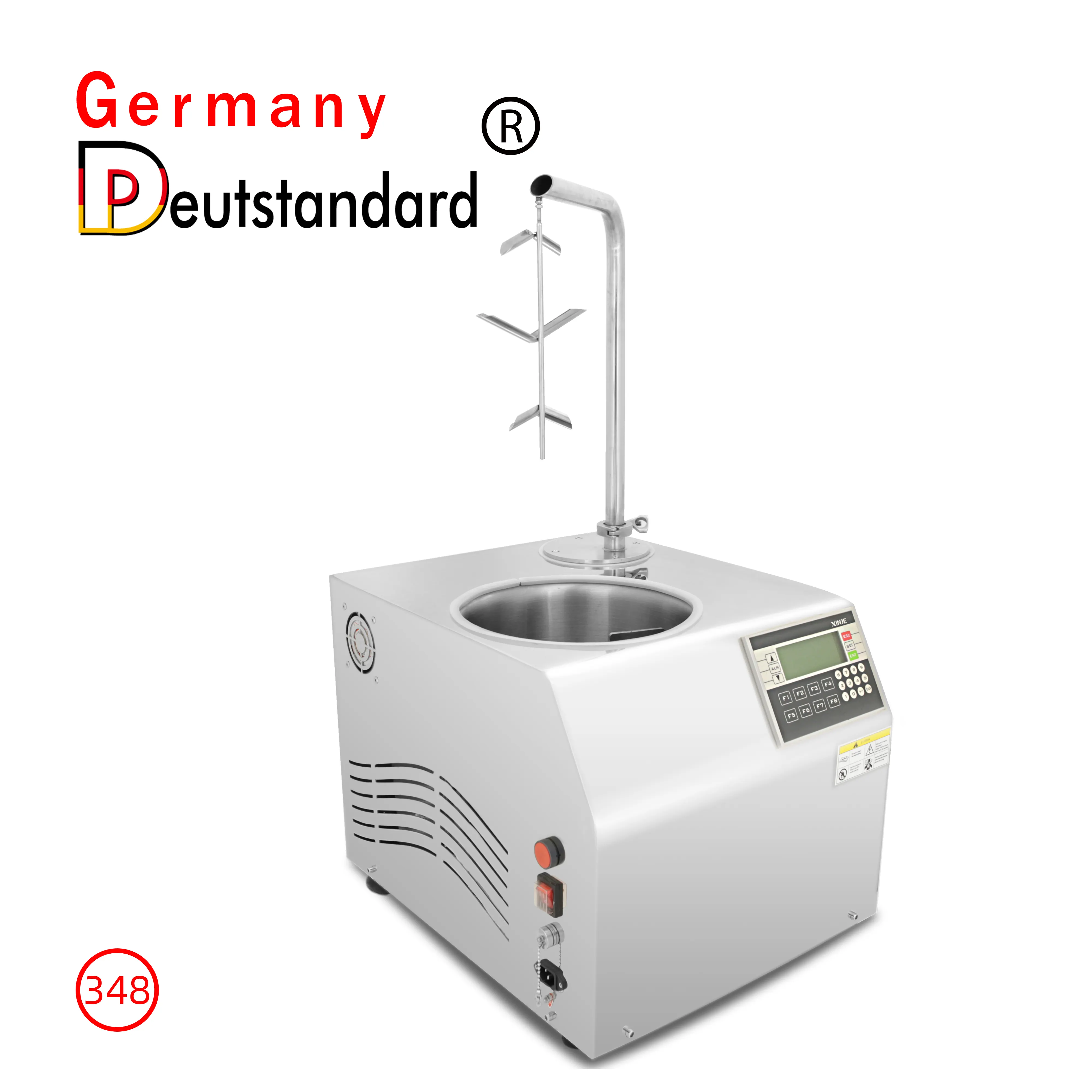 Deutstandard NP-348 सतत चॉकलेट टेम्परिंग मशीन फाउंटेन स्वचालित जर्मनी मोटर हॉट उत्पाद 2019 प्रदान किया गया 45 1000 7L