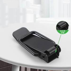 काले सामान फ्लैट मुंह उपकरण बॉक्स स्प्रिंग लॉक लैच भारी शुल्क धातु बॉक्स लैच स्टेनलेस स्टील छोटे लैच - Product Image 3