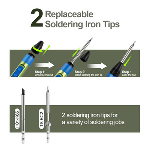 NEW Arrival PD 65W Type C <strong>Mini</strong> Smart Electric Iron Tip Replacement for HS01 TS100 PINE 64 - Product Image 2