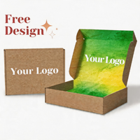 Boîte d'emballage en carton ondulé écologique personnalisée avec logo imprimé pour l'expédition de produits de soin, de beauté ou de vêtements – Vente en gros