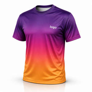 Polo de béisbol personalizado con degradado, efecto atardecer, sublimación, uniforme de equipo de liga, rendimiento, logotipo personalizado, OEM - Product Image 1