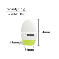Flacon cosmétique ovale en plastique PP personnalisé pour crème solaire et lotion visage 70 ml, avec buse, design compressible, protection UV