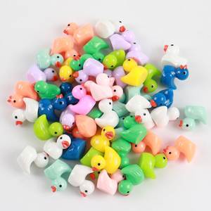 Mini-canards en résine multicolores, décorations pour la maison, artisanat de jardin, accessoires de décoration paysagère - Product Image 5