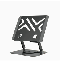 Support pour ordinateur portable transfrontalier, 360 °   Support de refroidissement pliable multifonctionnel, rotatif, réglable en hauteur, tout en métal, pour tablette