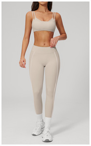 Sensacional conjunto de pantalones de yoga para mujer, conjunto de ropa deportiva con líneas a juego, ajuste tridimensional, adecuado para correr y actividades físicas - Product Image 3