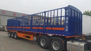 Semi-remorques en acier haute performance de 60 tonnes à 3 essieux pour le transport de bétail, de moutons, de volailles et de marchandises – Vente - Product Image 2