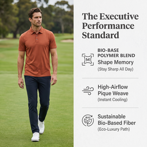 Polo en mélange <span class=keywords><strong>de</strong></span> polymères bio, coton et polyester, piqué, haute qualité, pour hommes, vente en gros, fournisseur B2B personnalisé - Product Image 3