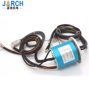 500 Rpm 2 Kanaals USB Ethernet Slip Ring Door Bore Ontwerp Maat 20.4mm