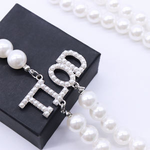 Новое поступление, американское превосходное женское ювелирное изделие, причудливое ожерелье с цепочкой из белого жемчуга 1964 женщин - Product Image 5