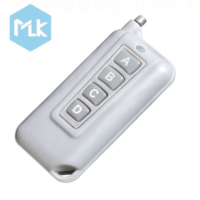 MLK  12V/23A 433.92 MHz Four Button Learning Code Remote Control 500m YK500-4GX Switch Remote Control