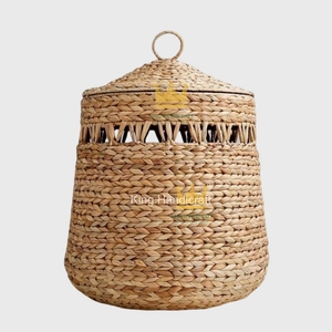 Vintage Handmade Water Hyacinth Storage Baskets for Kid Wardrobe Bathroom & Laundry <b>Under</b> <b>Bed</b> Use - Product Image 5