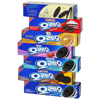 Biscuits OREO en gros 100g Biscuits à la crème aromatisés à la fraise Snacks asiatiques Vente chaude