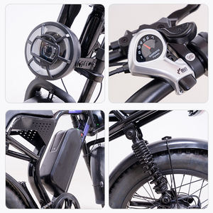 Vélo de montagne électrique tout-terrain, 48V500W, sept vitesses, pneus larges, absorption des chocs, batterie au lithium, feux avant et arrière - Product Image 4