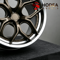 Jantes forgées à deux pièces avec verrouillage arrière de 18/19/20/21/22 pouces pour Ferrari BMW Tesla, jantes concaves profondes en bronze mat personnalisées pour GM Ford Dodge