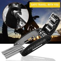 Kit d'outils pratiques de réparation de bicyclette, bicyclette, multifonction 16 en 1, vtt