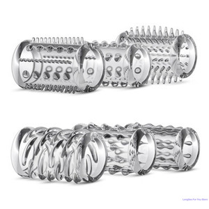 6PCS Manchon de pénis transparent réutilisable pour hommes, pour l'agrandissement de l'érection, retardateur, anneau pénien stimulant, pour couple adulte, dropshipping - Product Image 5