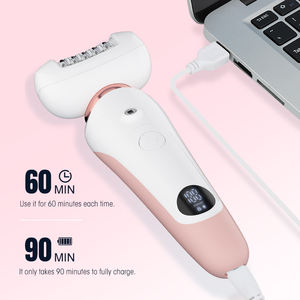 Rasoir pour femme 5-en-1, kit de toilettage étanche IPX7, épilateur corporel indolore avec pince à épiler anglaise pour usage domestique, vente en gros - Product Image 6