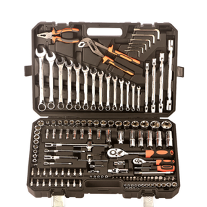 137PC nhà để xe công cụ sửa chữa <span class=keywords><strong>Kit</strong></span> <span class=keywords><strong>72</strong></span> công cụ Răng Tủ Ratchet cờ lê tay áo bits nhóm sắt tay-powered OEM trường hợp khó khăn - Product Image 1