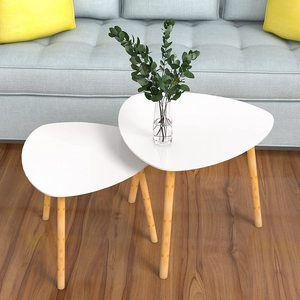 Mesa de Centro Triangular Moderna de Estilo Árabe, Mesa Auxiliar de Madera MDF para Dormitorio Infantil, Mesa de Centro Baja de Estilo Japonés, Mesa Auxiliar de Madera Antigua - Product Image 5
