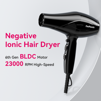 Sèche-cheveux professionnel FirePhoenix 8101X avec moteur BLDC 23000 tr/min 2400W, ionique négatif, séchage rapide, faible bruit, idéal pour les cheveux crépus