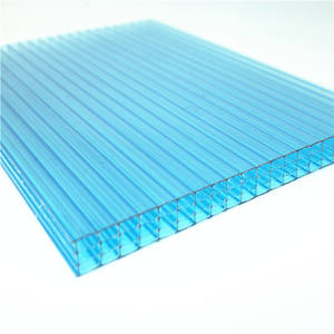 Feuilles de toit en plastique ondulé transparent de 6mm, feuille creuse en <span class=keywords><strong>Polycarbonate</strong></span> de couleur verte - Product Image 5