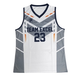 Nouveau style de maillot de basket-ball rétro unisexe personnalisé sublimé - Product Image 1
