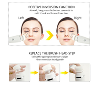 Brosse nettoyante visage 4 en 1, brosse exfoliante douce en silicone, nettoyant visage électrique manuel