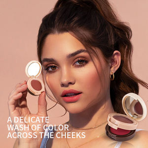 Palette Nouvel Arrivage Marque Privée Logo Personnalisé Blendable Cheek 2 Tons <span class=keywords><strong>Kaja</strong></span> Crème Poudre Double Couche Fournisseur de Blush - Product Image 4