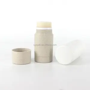 45ml Biologisch abbaubare Verpackung nachfüllbarer Lippen balsam Karton Push Stick Deodorant Lippenstift behälter Kraft papier