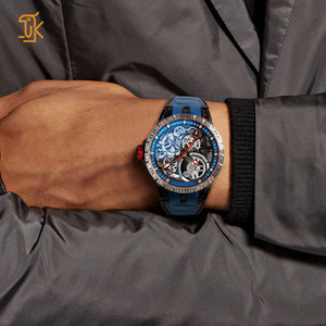 Montre mécanique robuste de 47 mm avec réserve de marche apparente, à remontage automatique, abordable, pour maintenir le mouvement du cadran en marche, avec complications, de grandes marques - Product Image 5