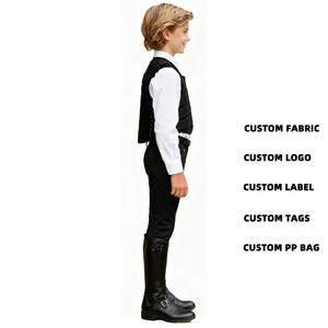 Vêtements d'équitation pour enfants en gros, leggings en silicone, polyester et élasthanne, pantalons d'équitation pour enfants, vêtements d'équitation, culottes d'équitation - Product Image 3
