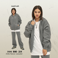 Automne nouveau 350g Double tête fermeture éclair pull Plus polaire hommes veste coton polaire personnalisé Zip col cou sweats à capuche