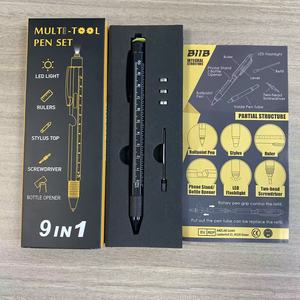 <span class=keywords><strong>Stylo</strong></span> multifonction promotionnel 9 en 1 avec ouvre-<span class=keywords><strong>bouteille</strong></span>, lumière LED, tournevis, règle, niveau, <span class=keywords><strong>stylo</strong></span> à bille en gros avec boîte - Product Image 5