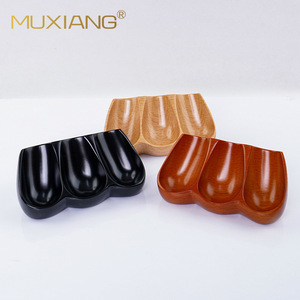 Muxiang Wooden <b>Pipe</b> <b>Stand</b> Three Slot Holder For Smoking <b>Pipes</b> Durable Storage Rack - Product Image 2