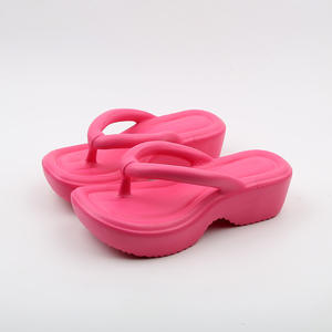 Tongs confortables pour femmes Conception de plate-forme imprimée respirante en PVC/plastique/EVA Caractéristiques antidérapantes EVA jetable - Product Image 2