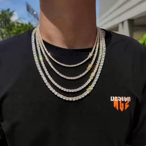 Chaîne Tennis Hip Hop Personnalisée Certifiée Haute Qualité en Zircon, Plaqué Or 18K sur Laiton, Bijoux de Mode CZ 3MM pour Femmes, Hommes, Cadeau, Fête - Product Image 6