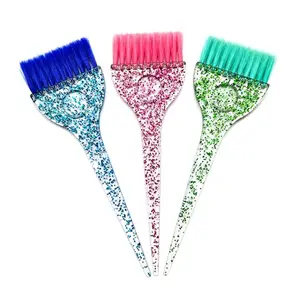 Hoge Kwaliteit Salon Of Thuis Diy Glitter Haarverf Colouring Borstel Haar Sterven Borstel Met Kleurrijke Zachte Haren