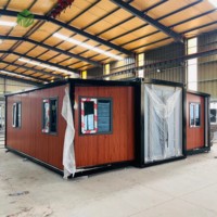 Maison préfabriquée moderne extensible de 20 pieds, étanche, de luxe, petit bureau modulaire avec salle de bain et cuisine