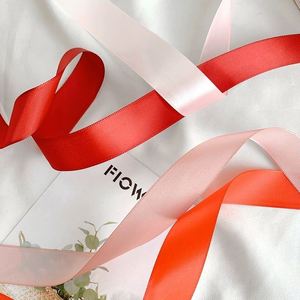 2.5cm Width <b>Large</b> Handmade <b>Bows</b> Floral Designs Pure Color Polyester Ribbon Roll Hair Accessories Baking Packaging Christmas - Product Image 3