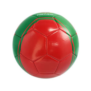 Nouveau modèle 2026, <span class=keywords><strong>Ballon</strong></span> <span class=keywords><strong>de</strong></span> football <span class=keywords><strong>Portugal</strong></span> pour entraînement jeunesse, Vert/Rouge, en PVC, cousu à la machine, avec chambre à air en caoutchouc écologique, Taille 5, Logo personnalisé - Product Image 4