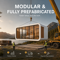 Cabane Familiale Spacieuse Apple Cabin, Module Préfabriqué Modulaire, Mini-Maison pour Résidence, Villa, Extension de Jardin