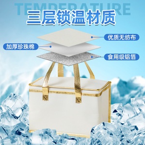 Sac isotherme rectangulaire en tissu sans coton, taille standard, pour le stockage des aliments, pour pique-nique, usage au bureau - Product Image 3